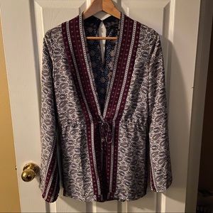 Oliviaceoua Romper Navy/Purple Print Small